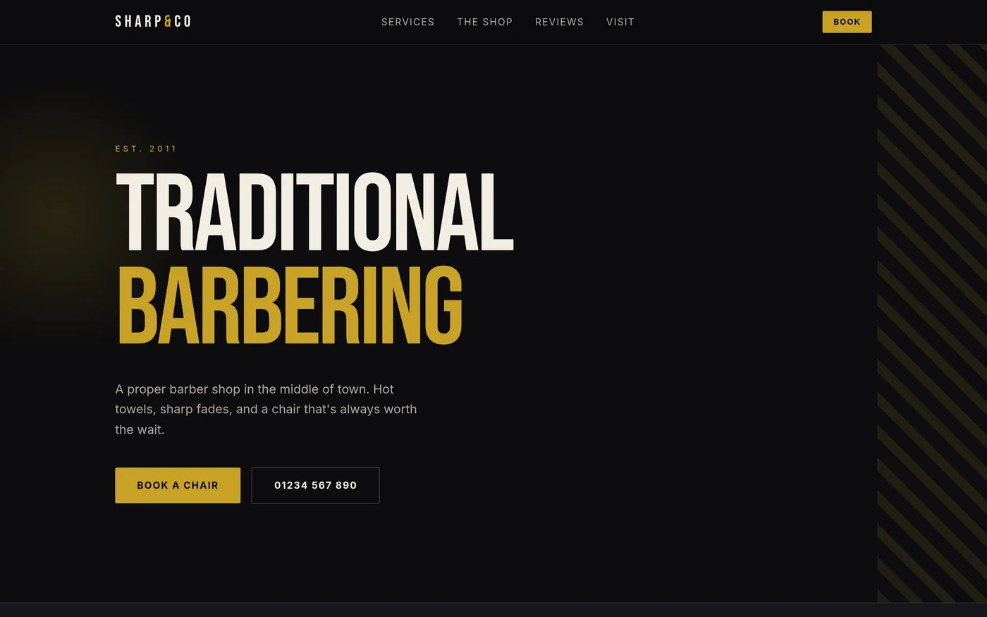 Sharp & Co. — Barber Shop website