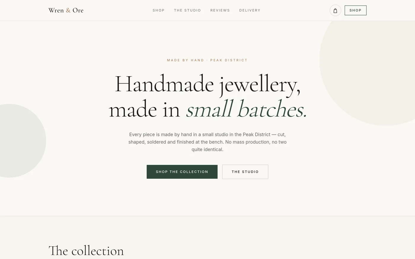 Wren & Ore — Online Shop website